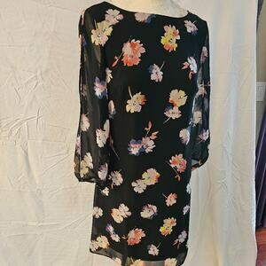 Floral Chiffon Top with 3/4 Sleeves